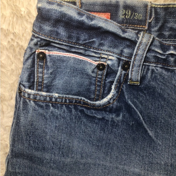 GAP 1969 Denim Blue Jeans mens Button Fly Straight Fit 31/31 Y2K - Picture 7 of 10